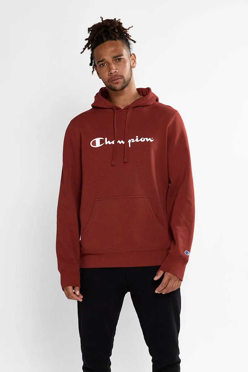 Champion Mens Script Hoodie - Dusty Clay