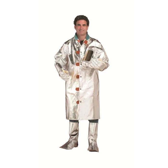 Chicago Protective Apparel 602-AKV 19 Oz Aluminized ParaAramid Blend Style-A 45" Coat, 1 Each