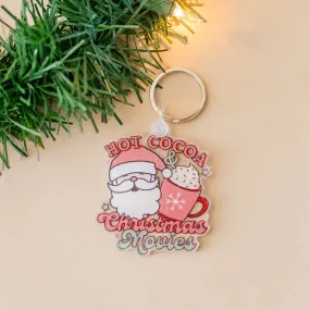 Christmas Keychain - Hot Cocoa and Christmas Movies