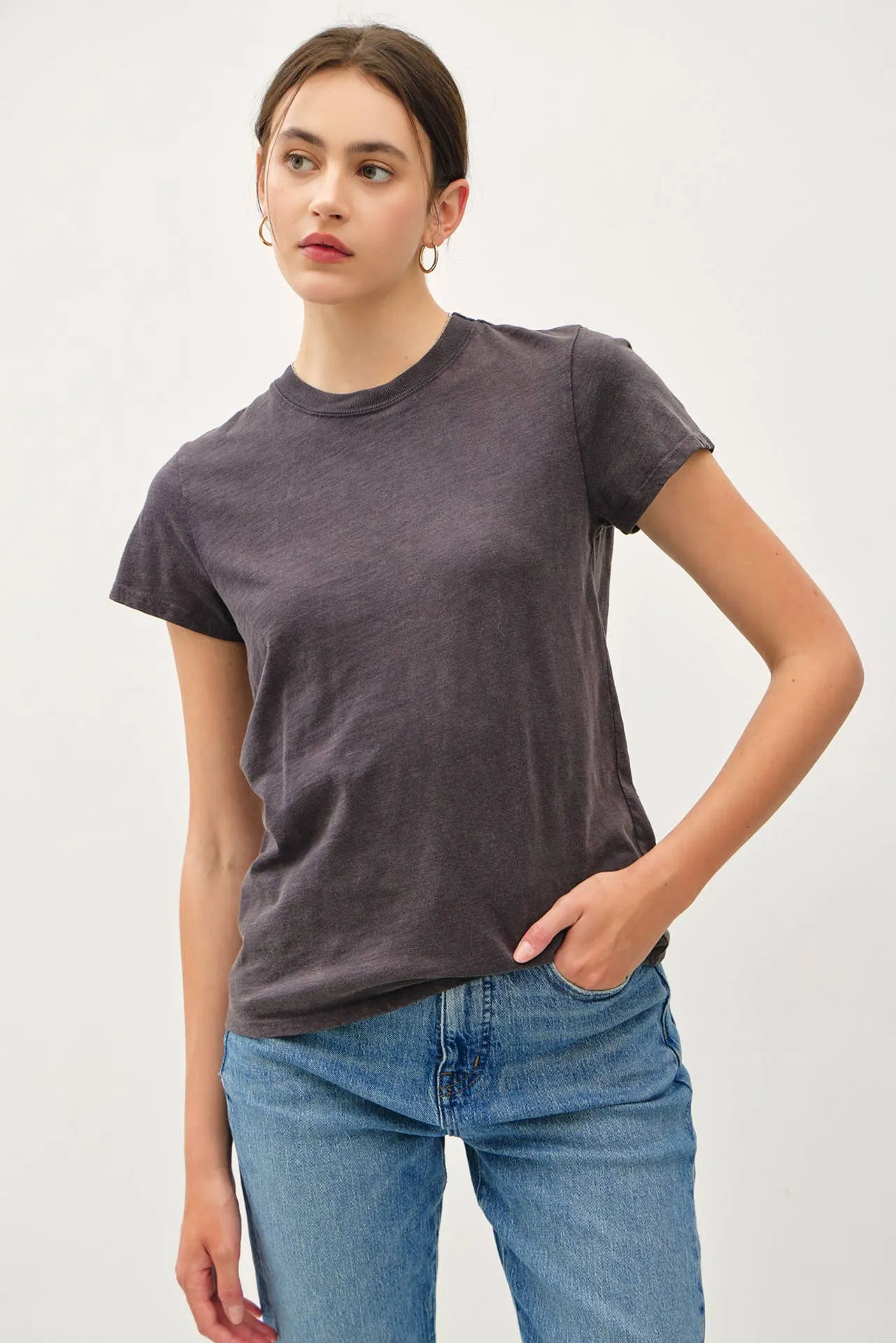 CLASSIC CUT ACID WASH COTTON T-SHIRT