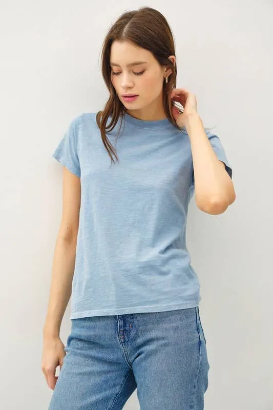 CLASSIC CUT ACID WASH COTTON T-SHIRT