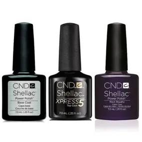 CND - Shellac Xpress5 Combo - Base, Top & Rock Royalty (0.25 oz)