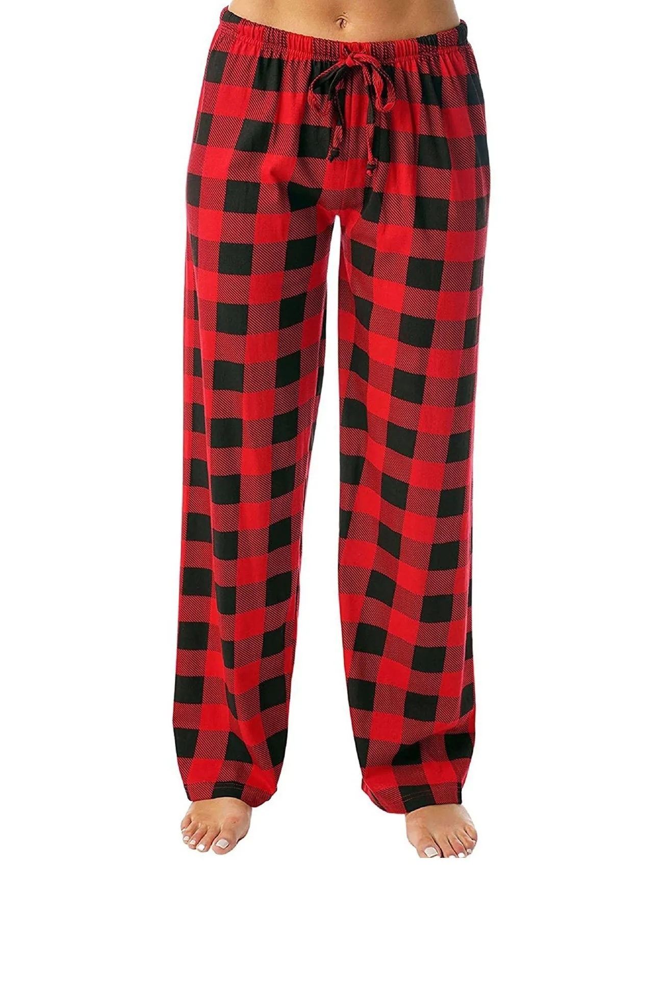 Contrast Plaid Long Pants