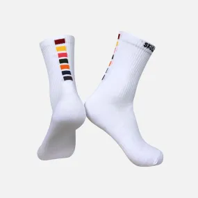 Cotton Blend Socks White Holiday II C