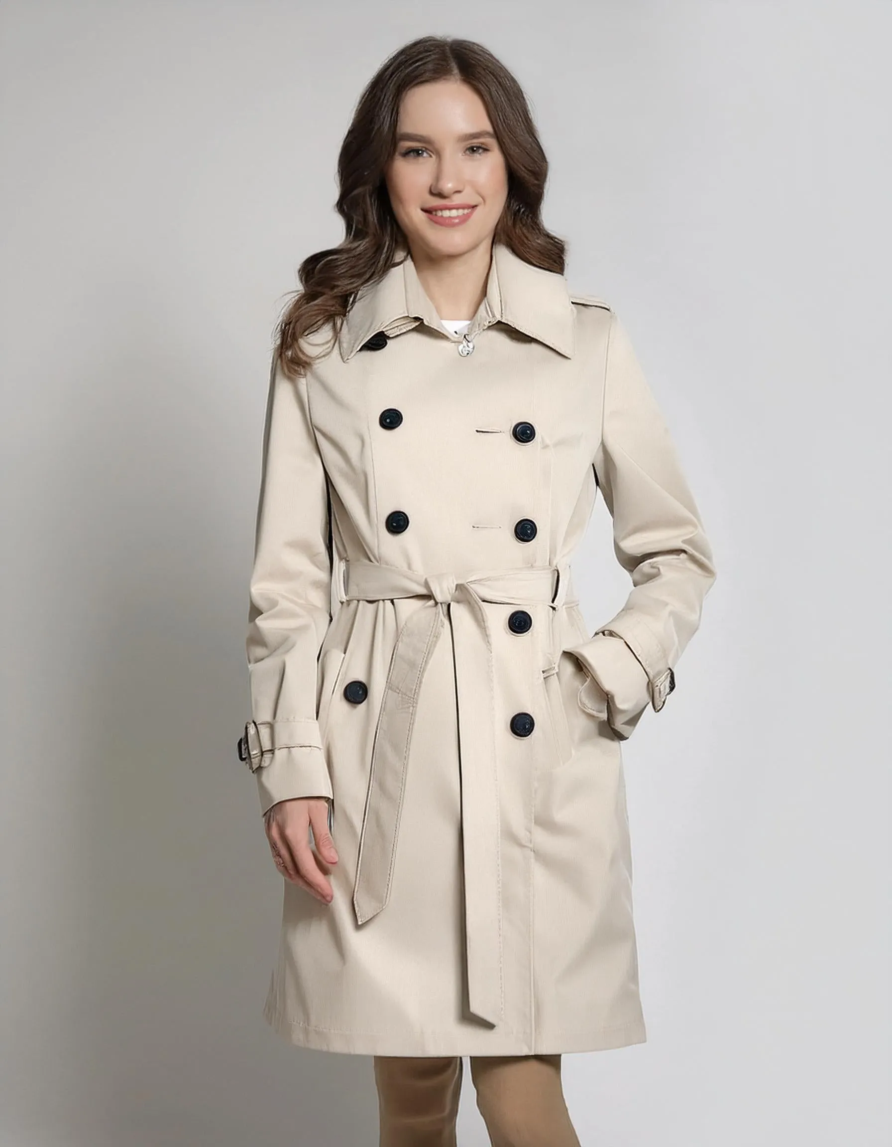 Cream Lightweight Trench Coats