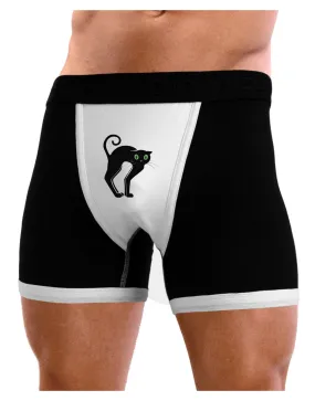 Cute Arched Black Cat Halloween Mens Boxer Brief Underwear