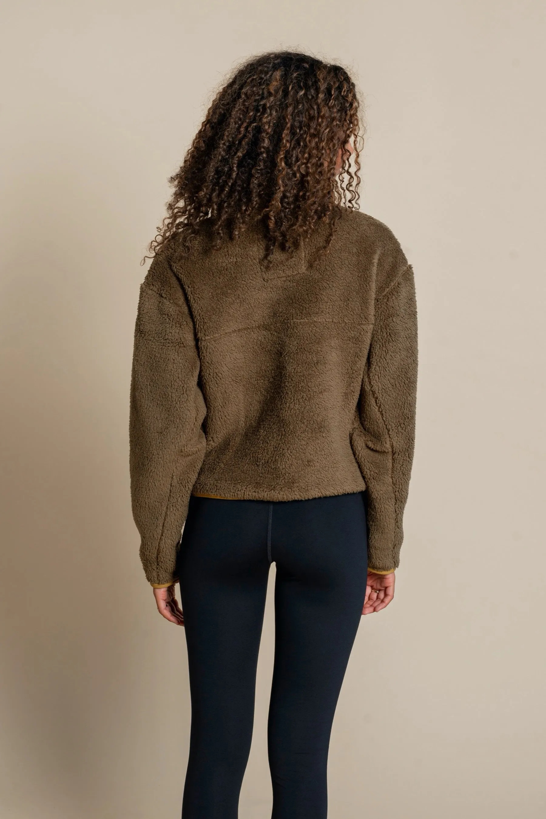 Dark Olive Recycled Half-Zip Fleece