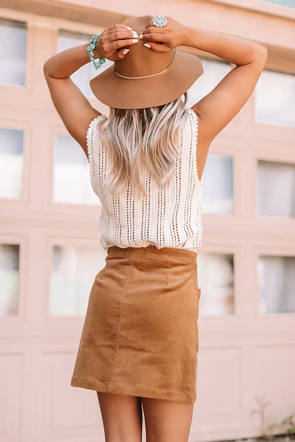 Denver Weekend High Waist Corduroy Skirt