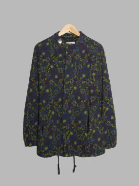 Dirk Bikkembergs winter 1996 grey wool knit floral embroidered jacket