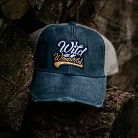 Distressed Wild & Wonderful Patch Trucker Hat