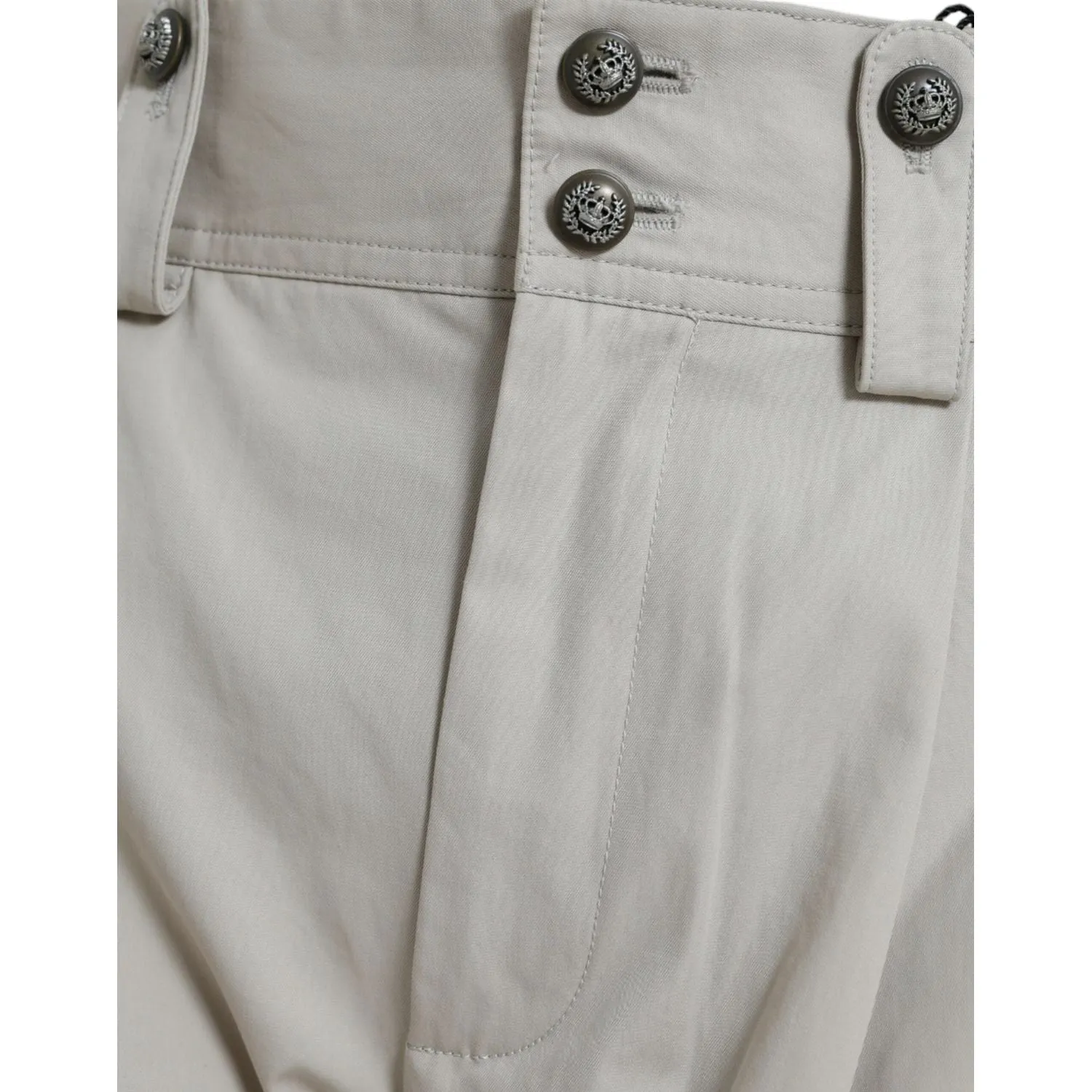 Dolce & Gabbana High-Waisted Tapered Fashion Pants - Beige