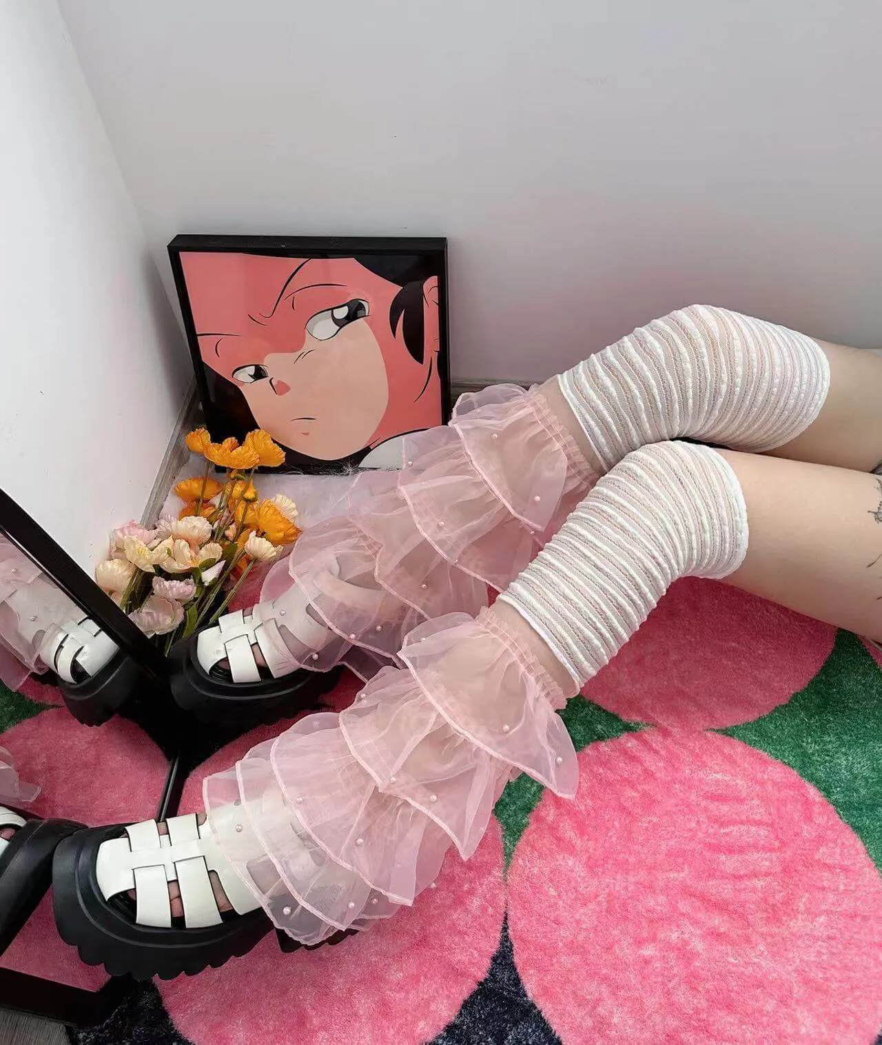 Dollette dream layered leg warmers