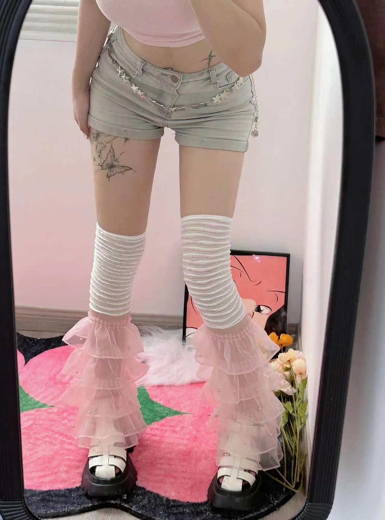 Dollette dream layered leg warmers