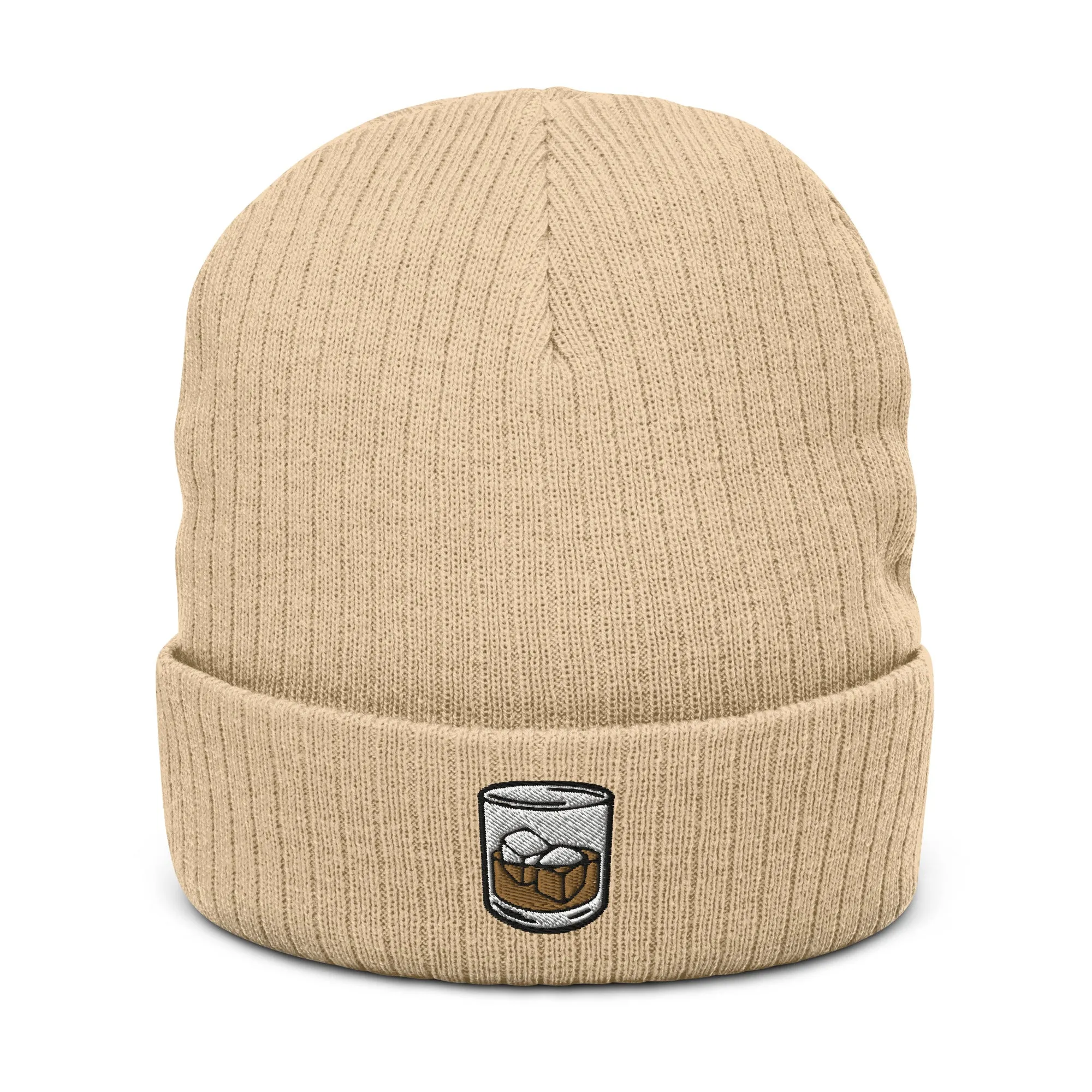 Drinking Cap Ribbed Knit Beanie