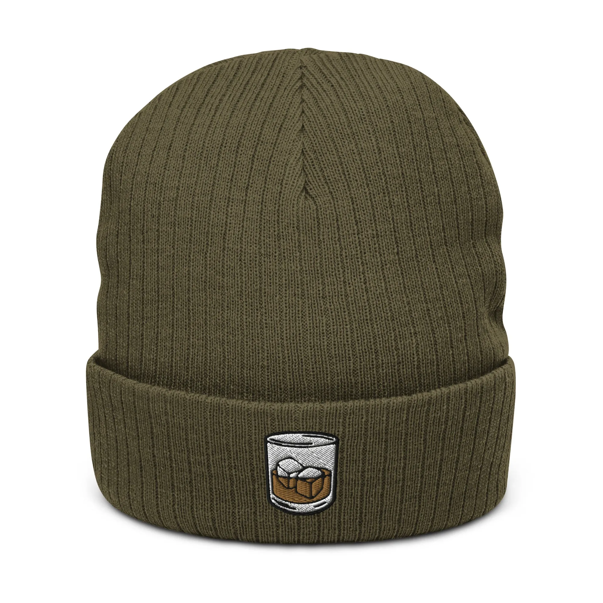 Drinking Cap Ribbed Knit Beanie