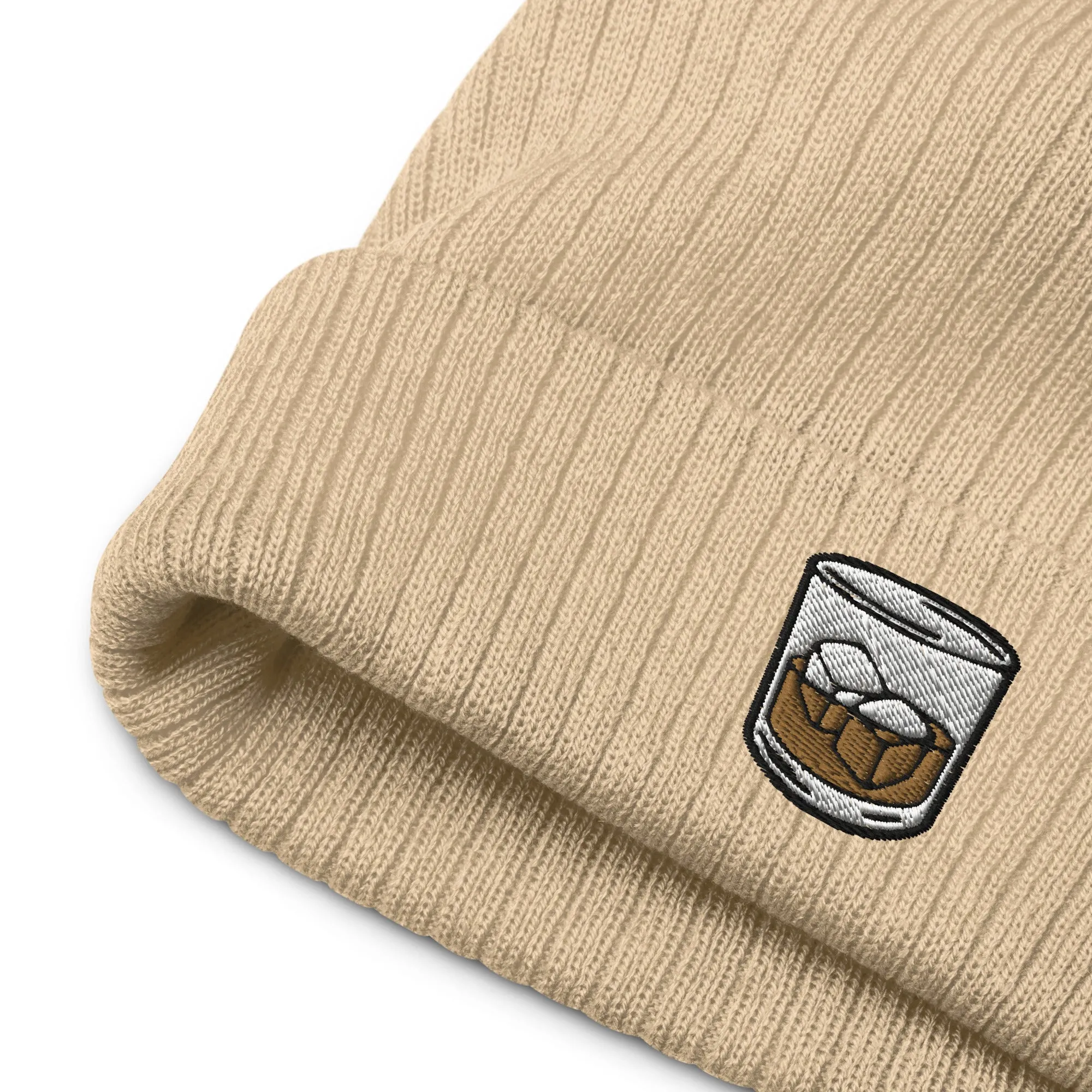 Drinking Cap Ribbed Knit Beanie