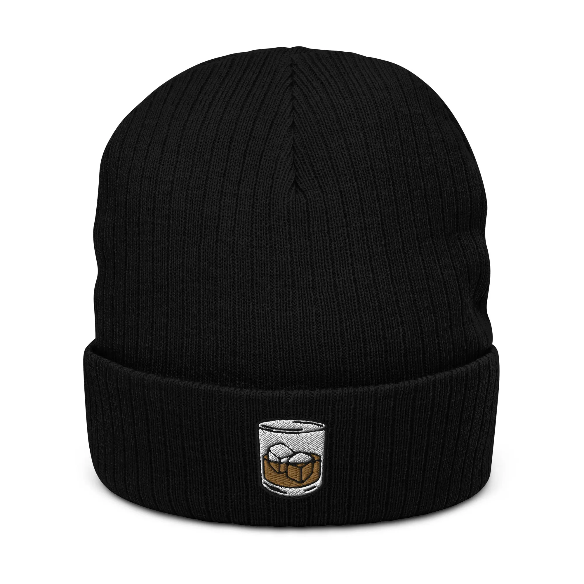 Drinking Cap Ribbed Knit Beanie