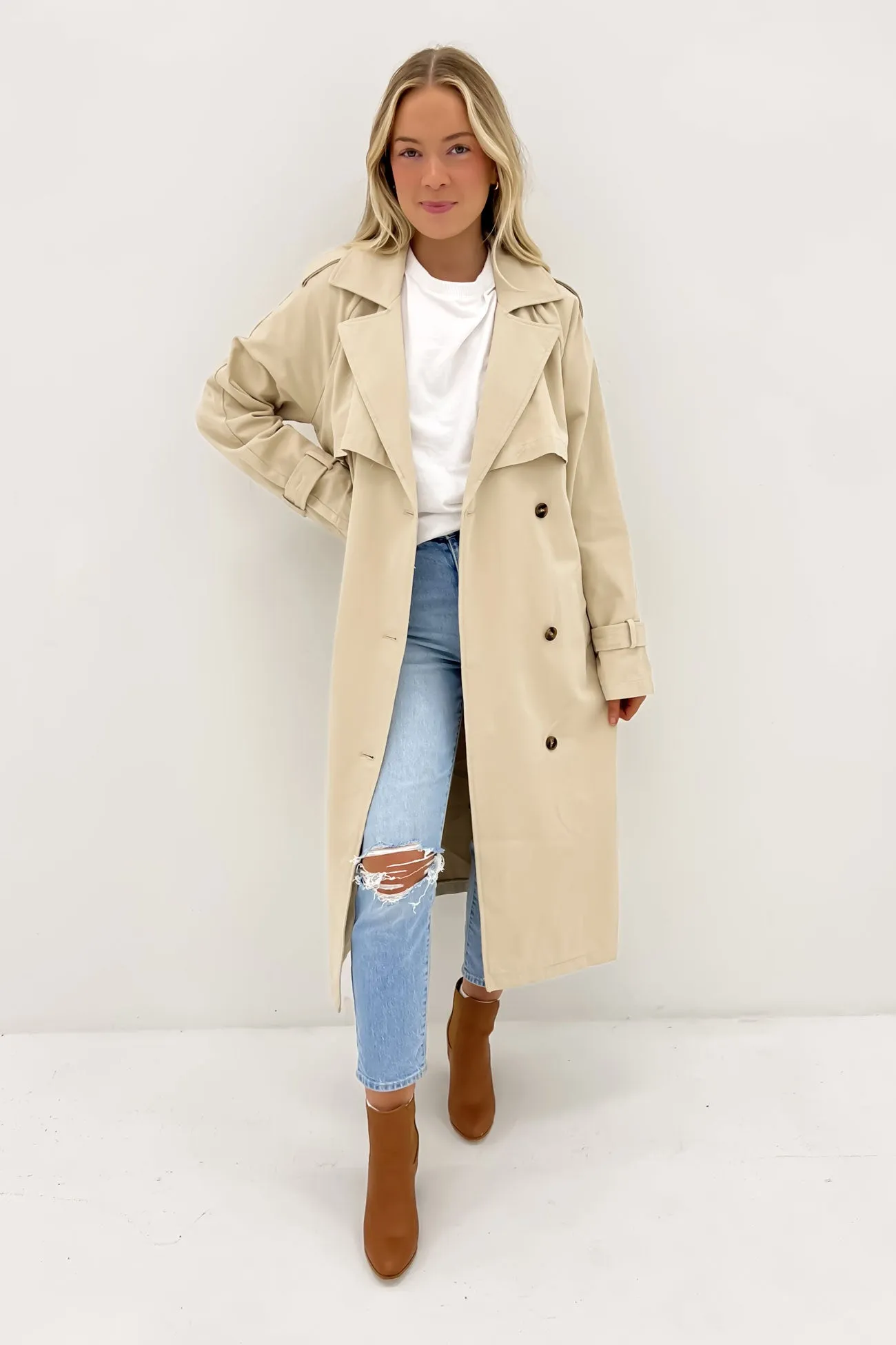 Eve Trench Coat Tan