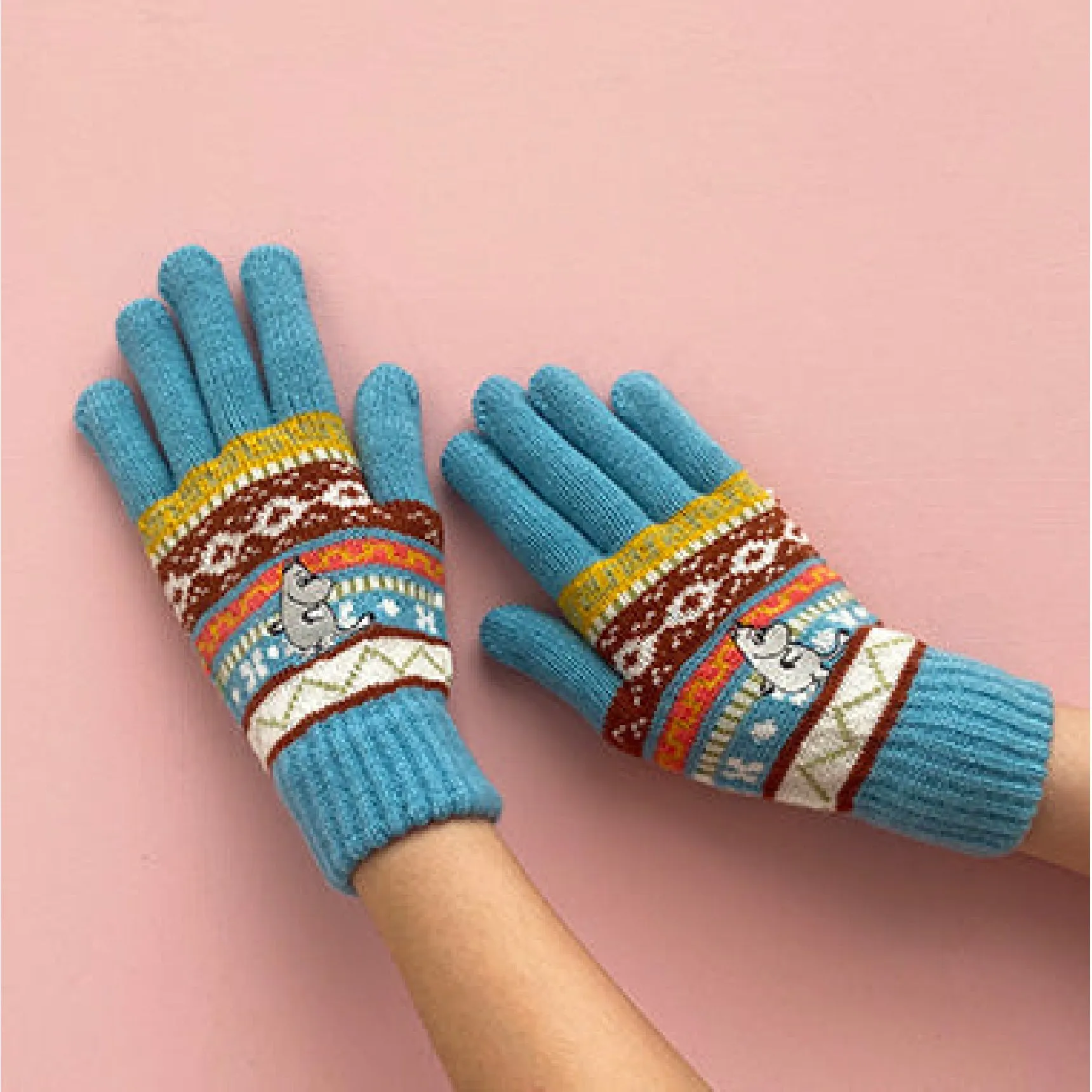 Fair Isle Gloves Moomintroll