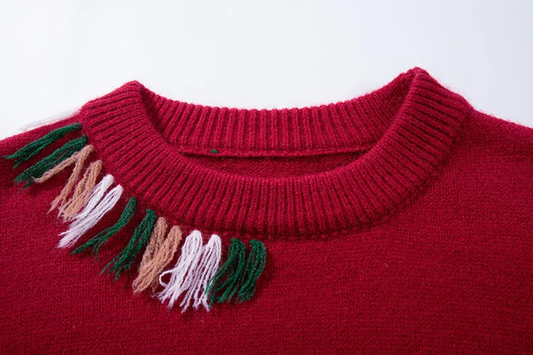 Faire Echo Hip-Hop Red Christmas Sweater