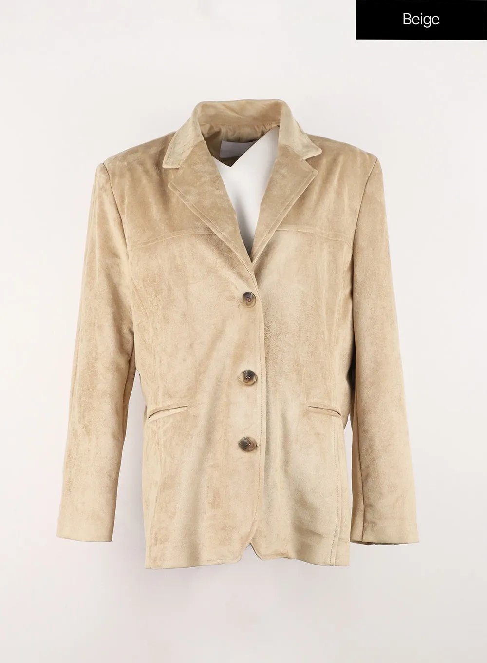 Faux Suede Blazer Jacket IN301