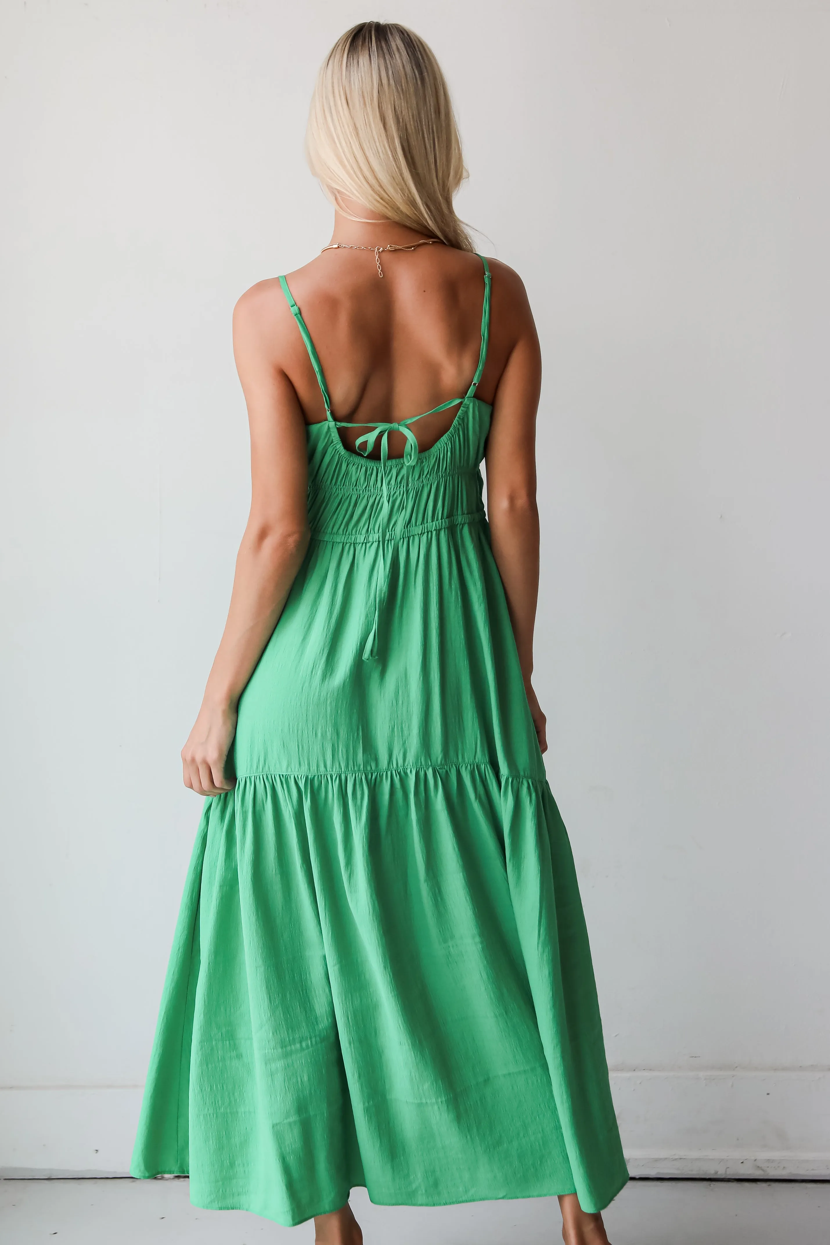 FINAL SALE - Delightful Sweetness Green Maxi Dress