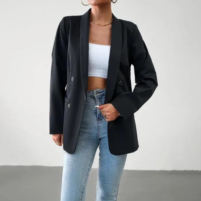 Flytonn-Fall Outfits Women Outwear Streetwear -women's outerwear women's coat Women's Fashion Solid Color Casual Blazer