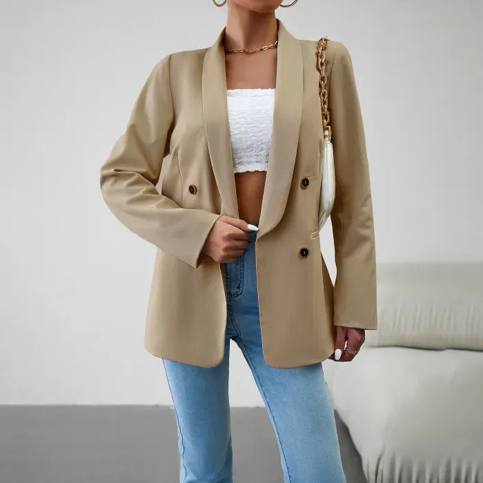 Flytonn-Fall Outfits Women Outwear Streetwear -women's outerwear women's coat Women's Fashion Solid Color Casual Blazer