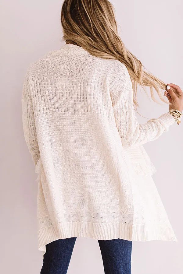 For Now And Forever Knit Cardigan In Ivory