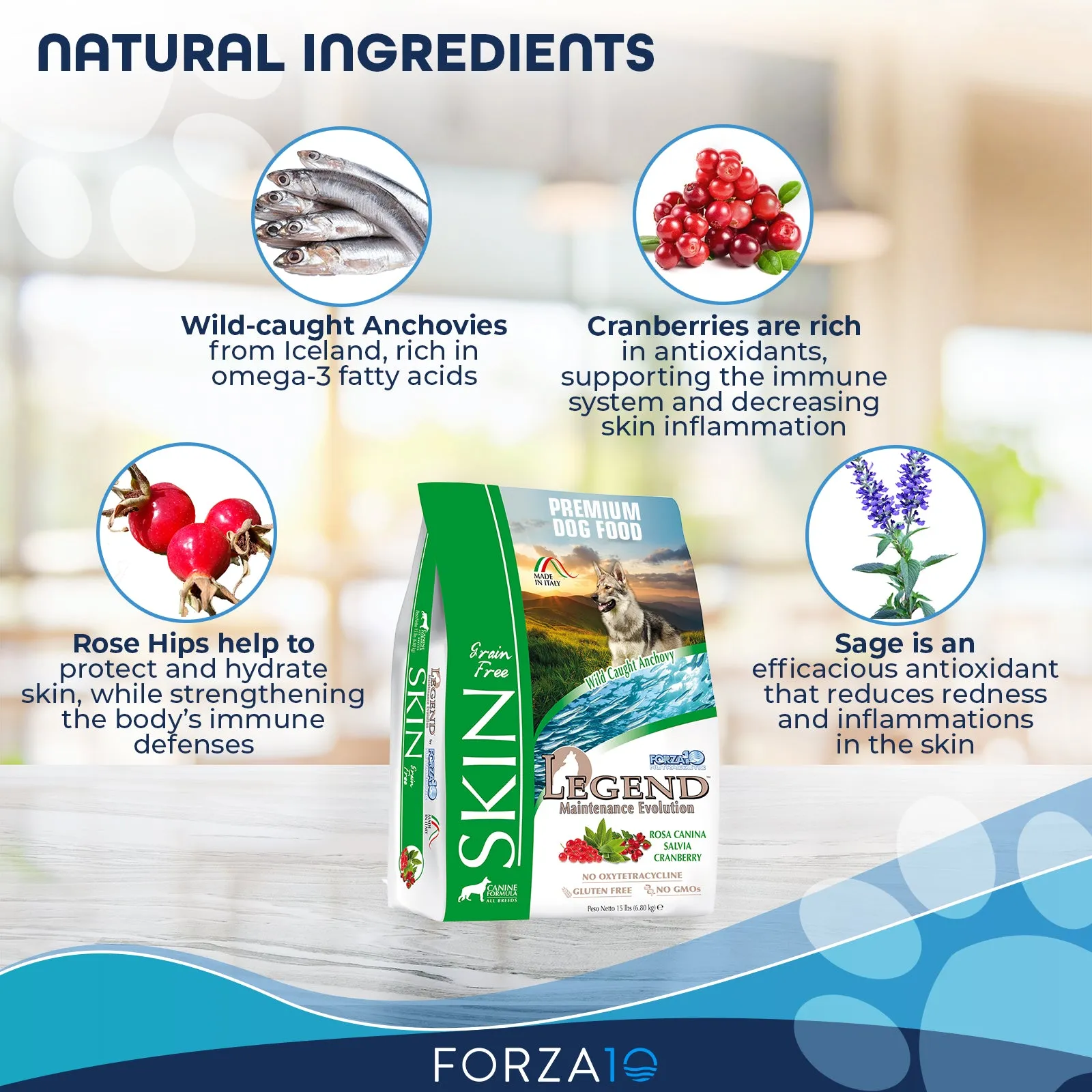 Forza10 Nutraceutic Legend Skin Grain-Free Wild Caught Anchovy Dry Dog Food