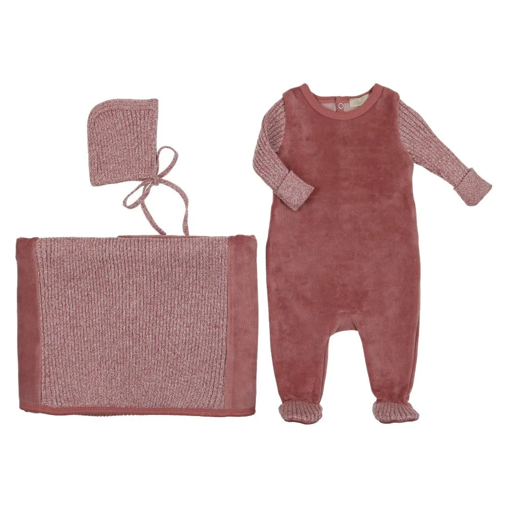 French Heather Layette Set