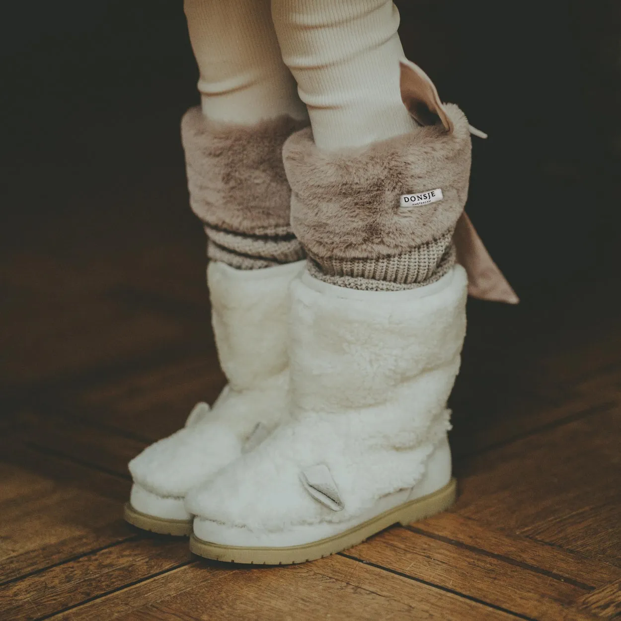 Gina Leg Warmers | Taupe Teddy