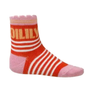 Girls Orange Ankle Sock