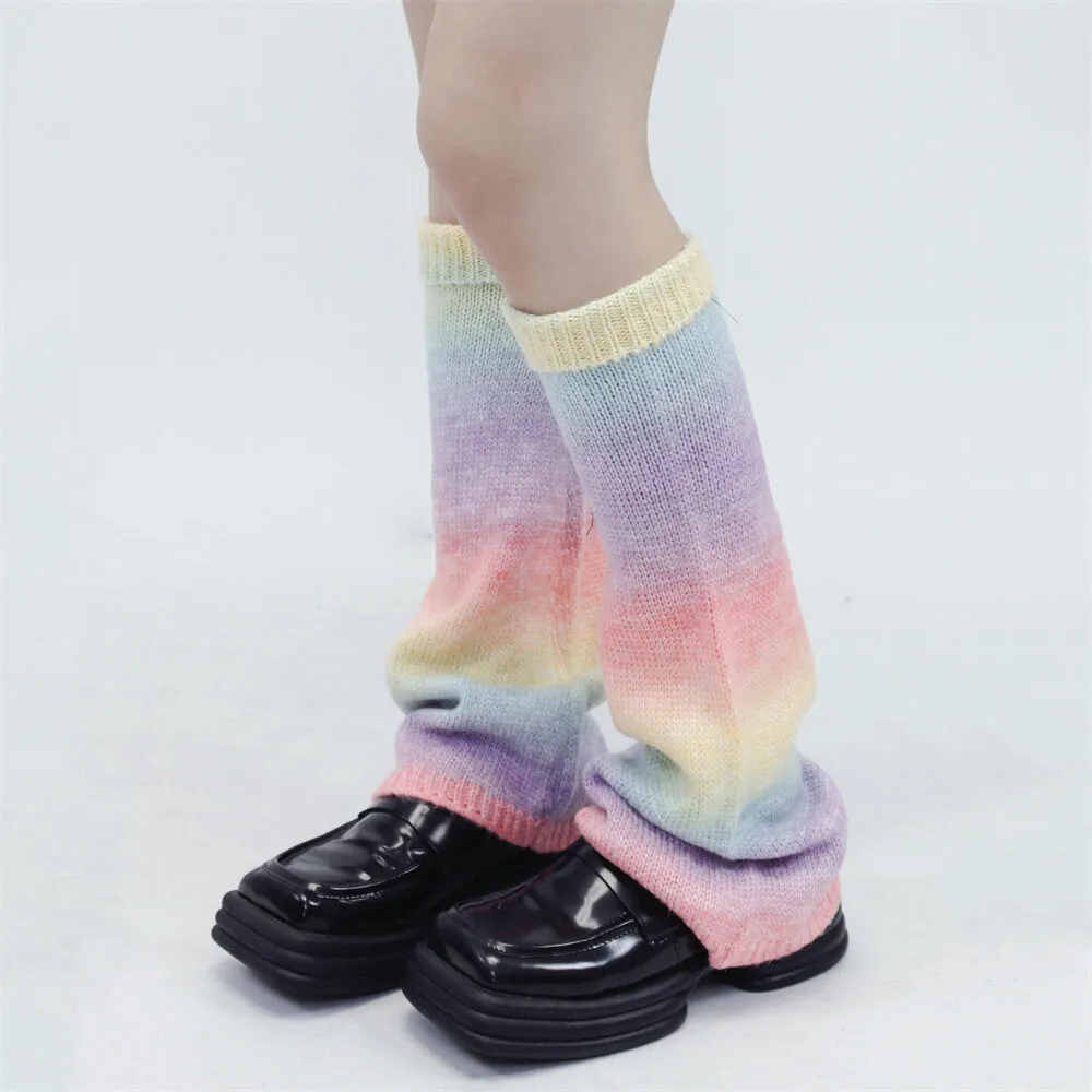 Gradient candy leg warmers