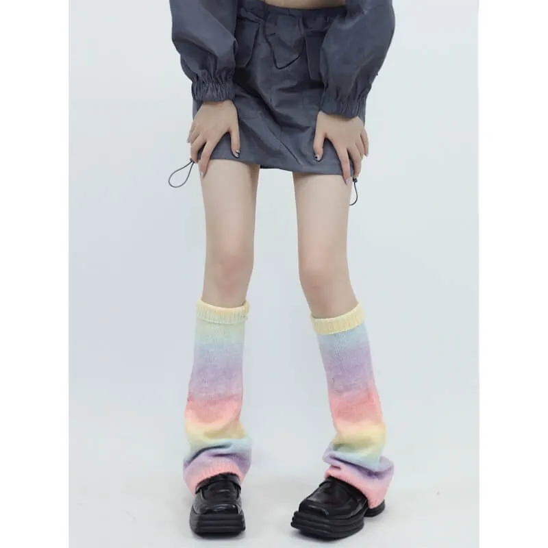 Gradient candy leg warmers