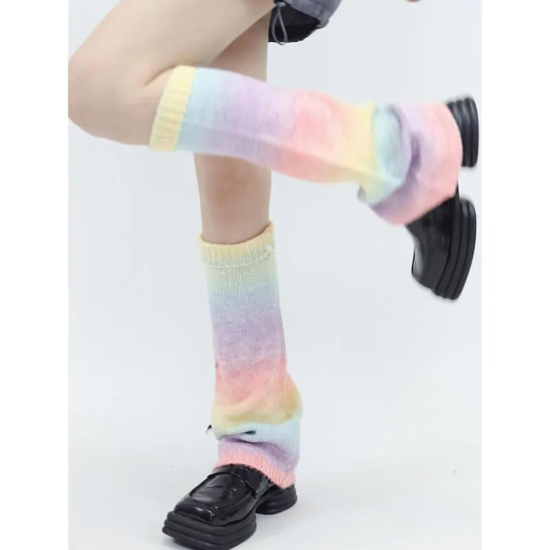 Gradient candy leg warmers