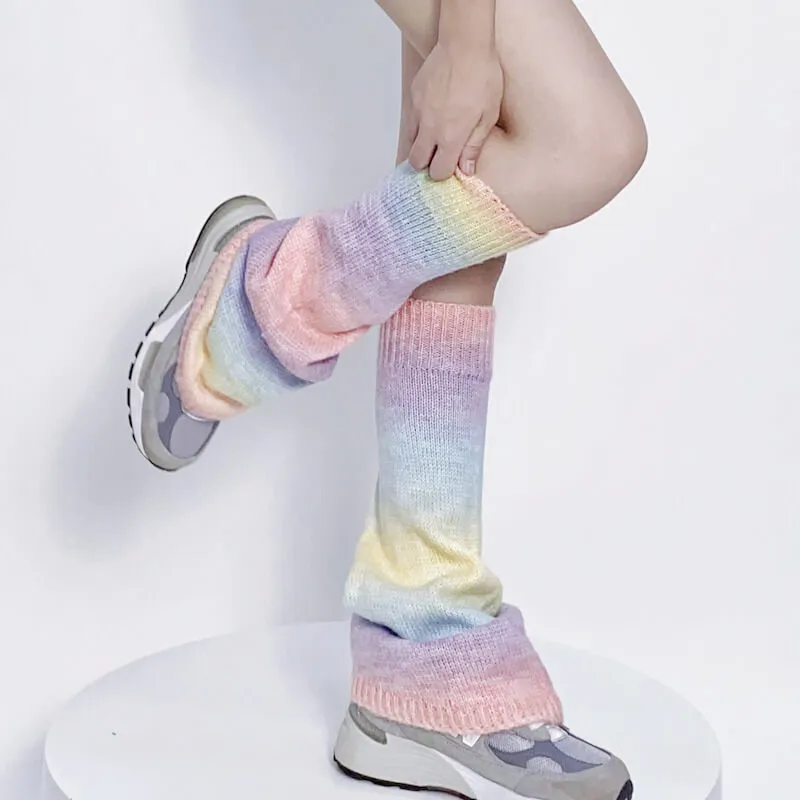 Gradient candy leg warmers