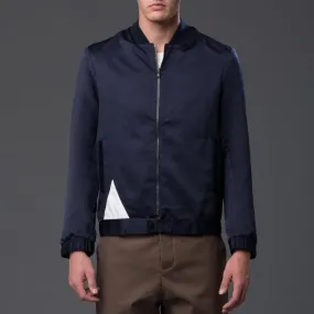 Grosgrain Triangle Bomber Jacket