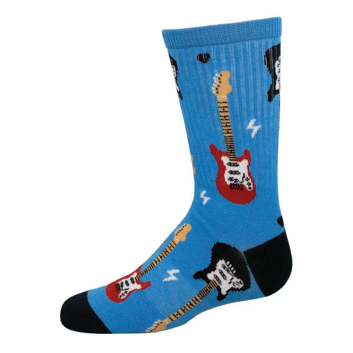 Guitar Shredder Kids' Athletic Crew Socks (Age 7-10)