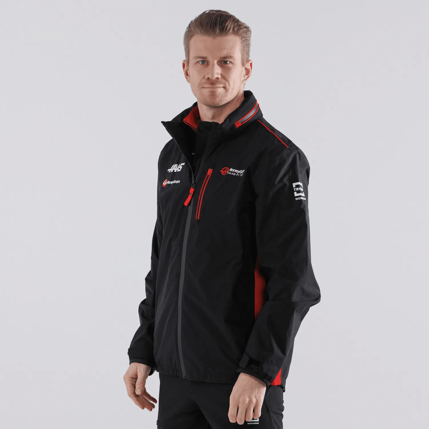 Haas Racing F1 2023 Men's Team Lightweight Rain Jacket - Black