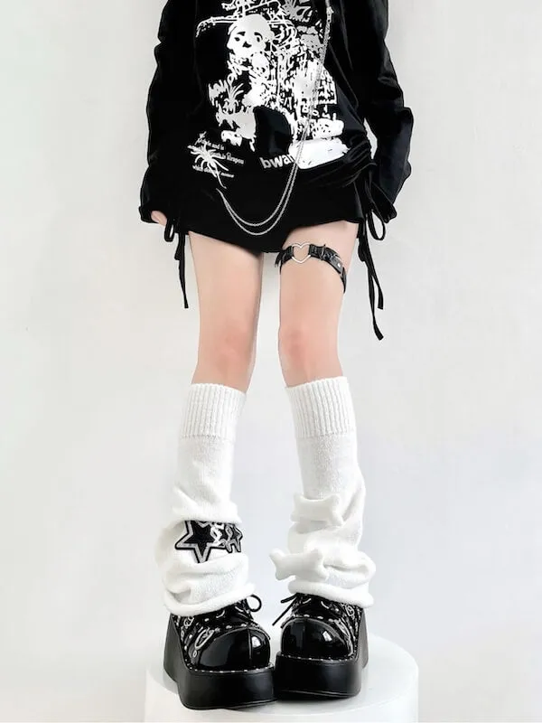 Harajuku bones stars leg warmers