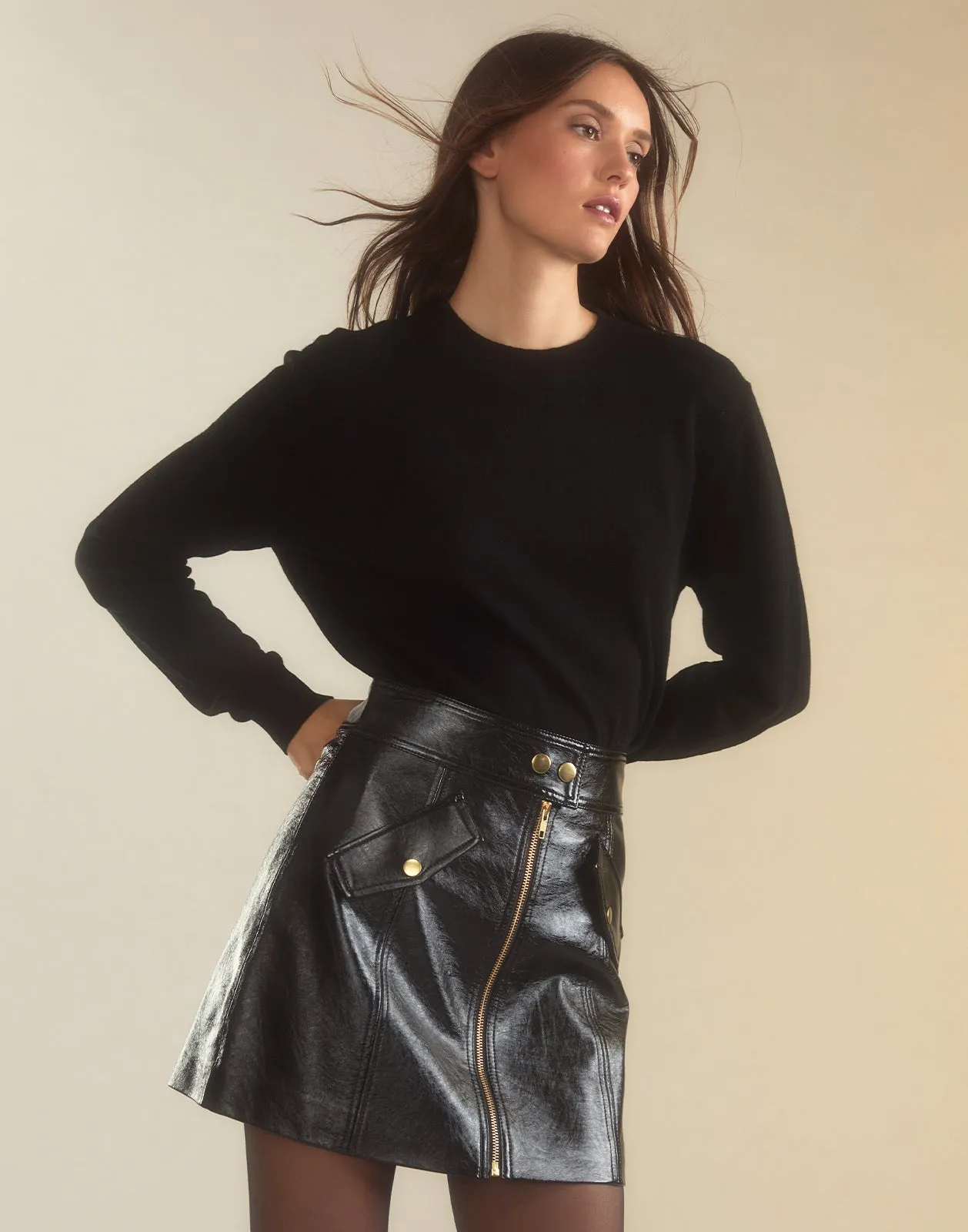 Harper Vegan Leather Skirt