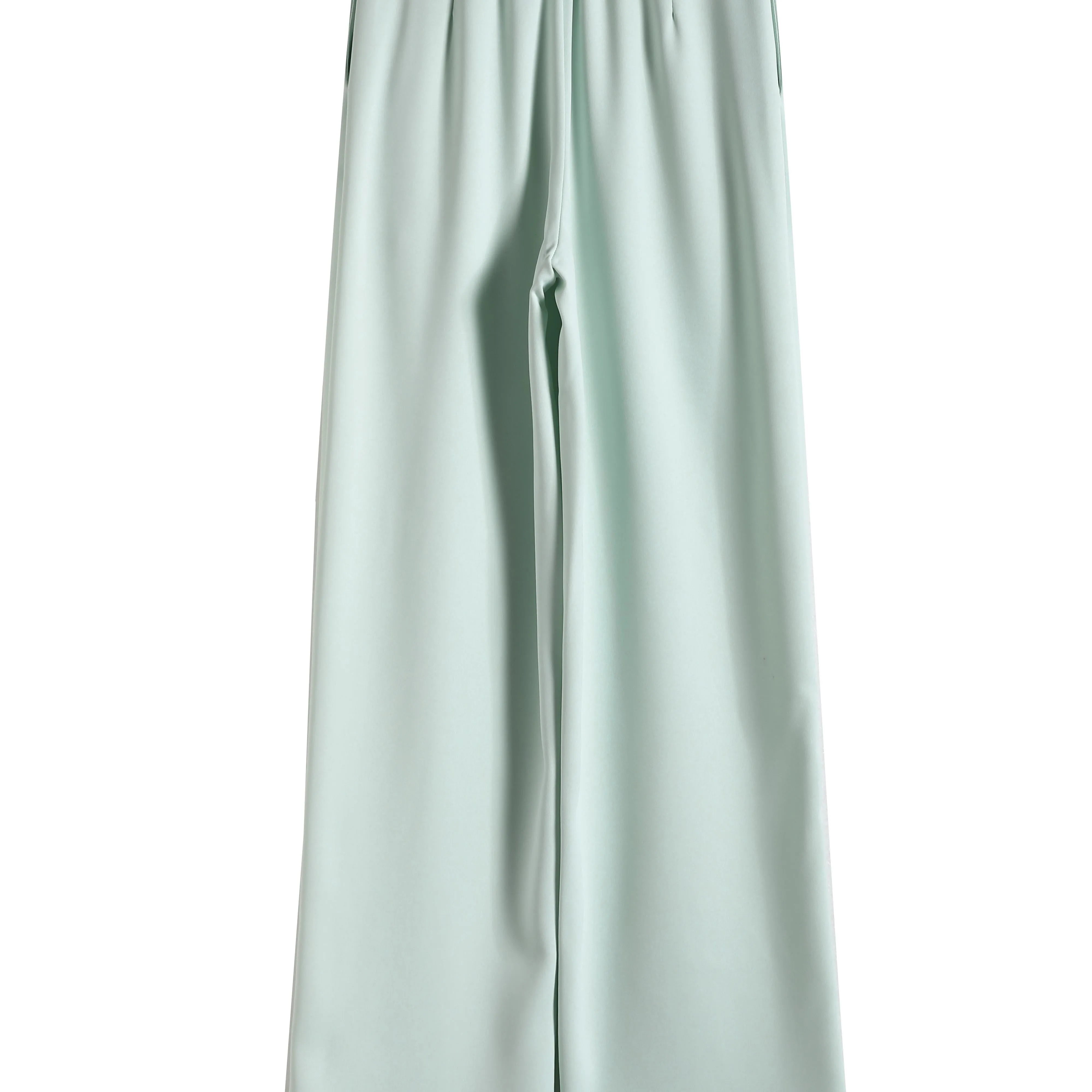 High-Waisted Niche Straight Leg Floor-Length Thin Design Pants