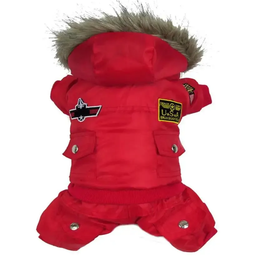 Hooded Waterproof Snowsuit Parka Small Dog Apparel