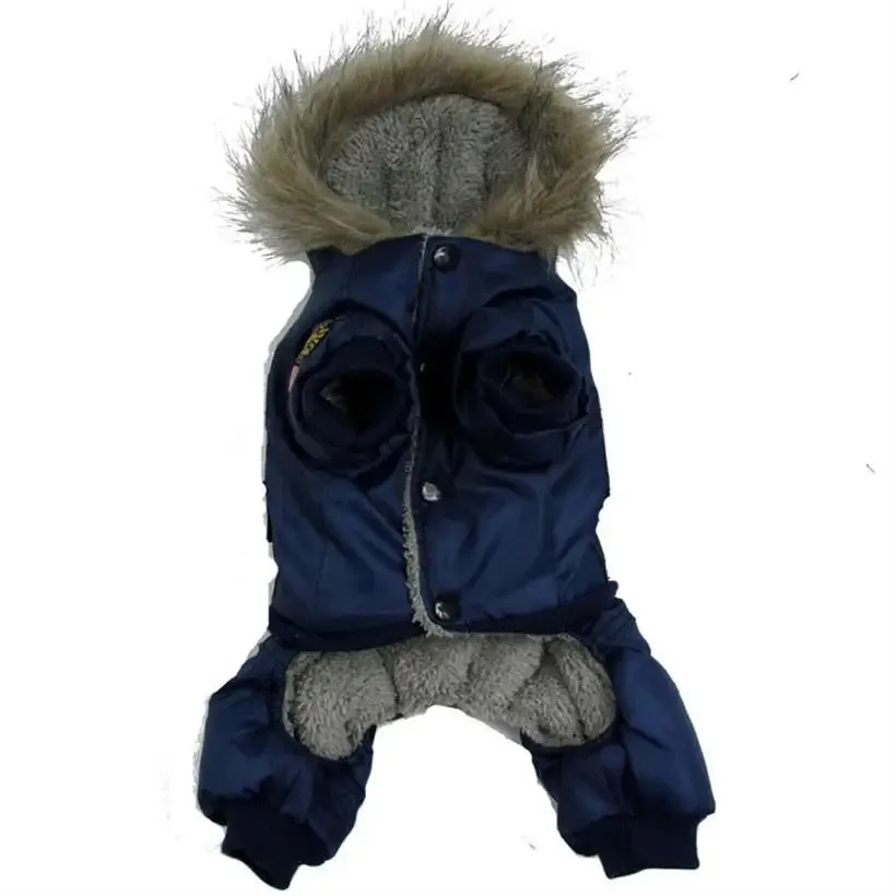 Hooded Waterproof Snowsuit Parka Small Dog Apparel