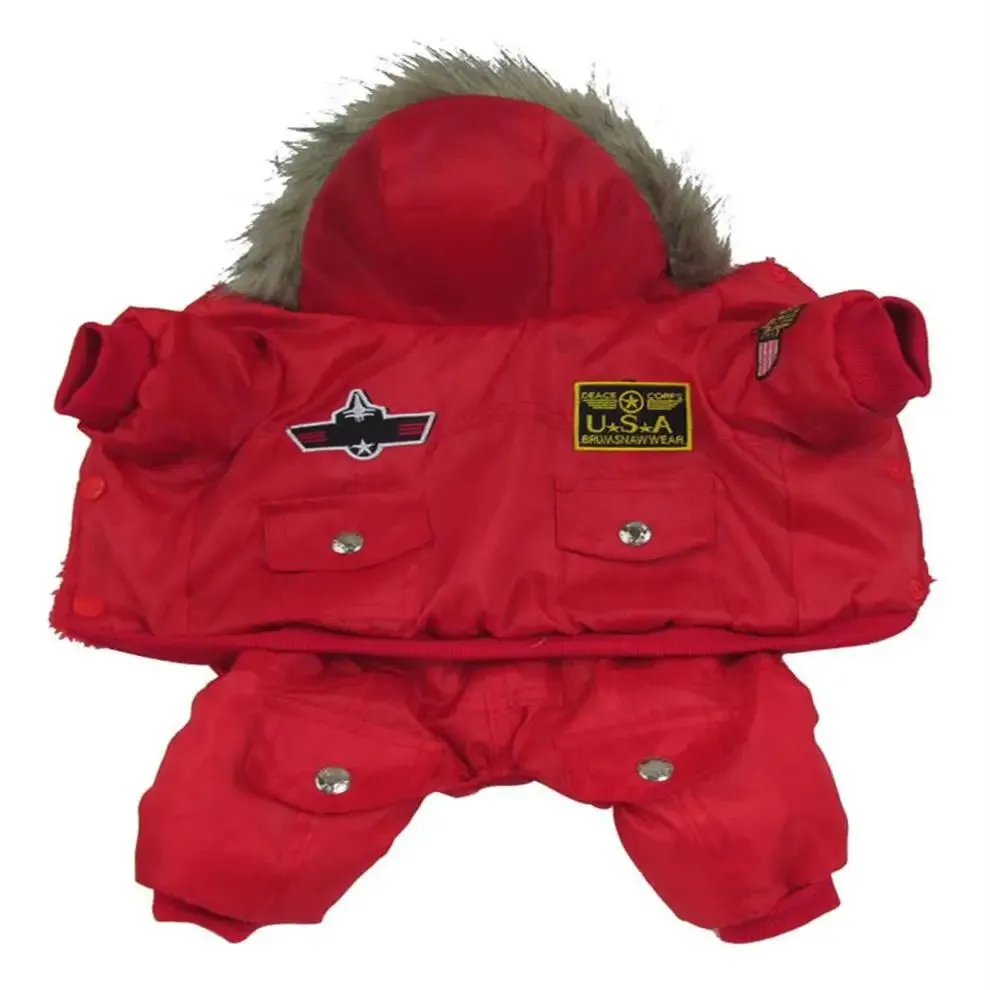 Hooded Waterproof Snowsuit Parka Small Dog Apparel