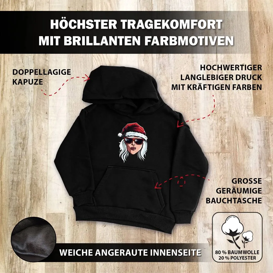 Hoodie Kinder - Coole Weihnachtsfrau