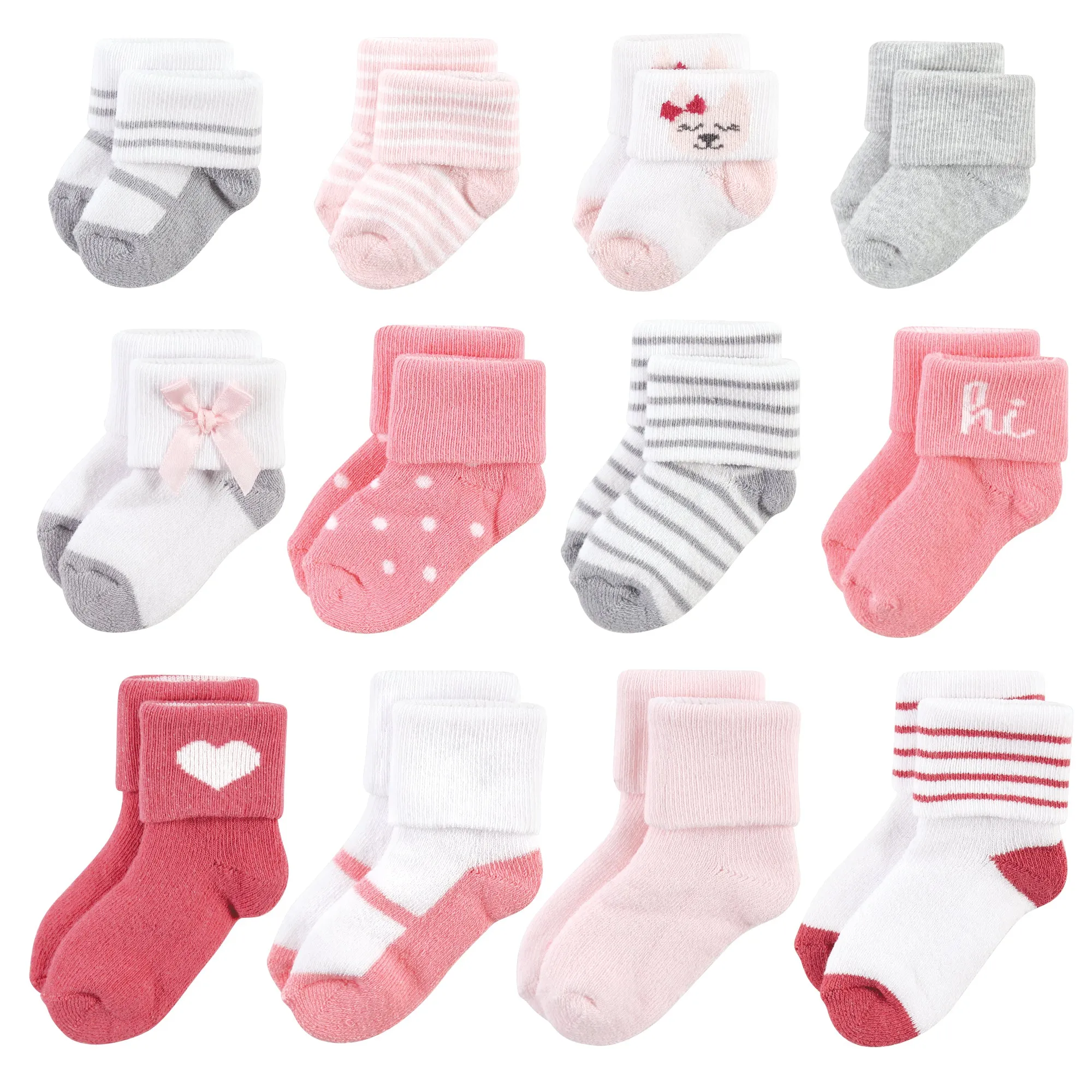 Hudson Baby Grow With Me Socks 12pk, Kitten