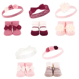 Hudson Baby Headband and Socks Giftset, Boho 10-Pack