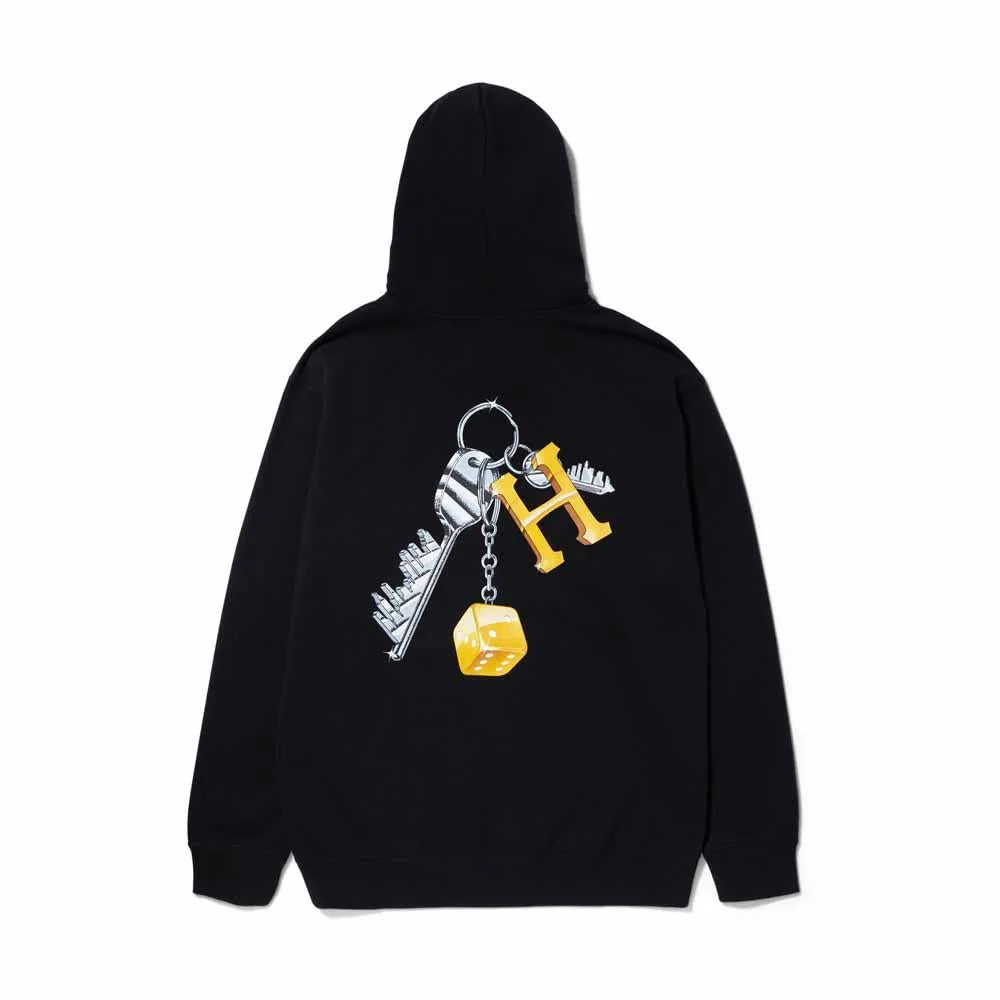 Huf Keys To The City Pullover Hooded Sweatshirt Black